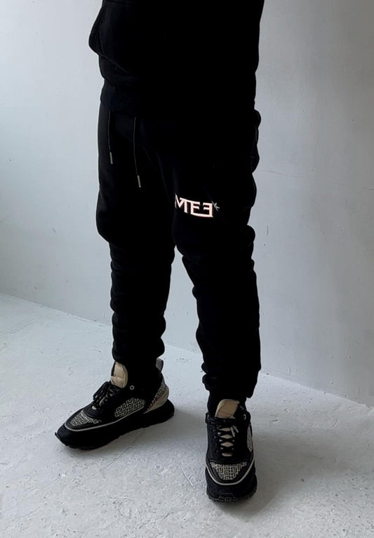 'it gets cold at the top' Black edition joggers